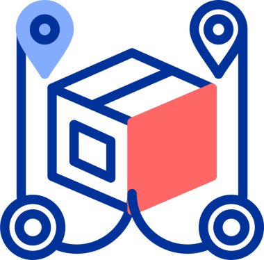 konum. Web simgesi basit illüstrasyon