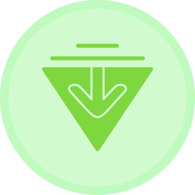 ok aşağı ok simgesi ile doldurulmuş dış hat biçimi