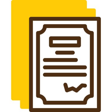 belge simgesi vektör illüstrasyonu