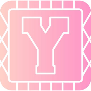 Beyaz arkaplanda vektör modern harf y