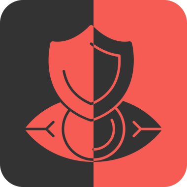 Vision Vanguard simgesi düz illüstrasyon