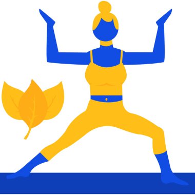 Yoga pozu. Egzersiz yapan kız.