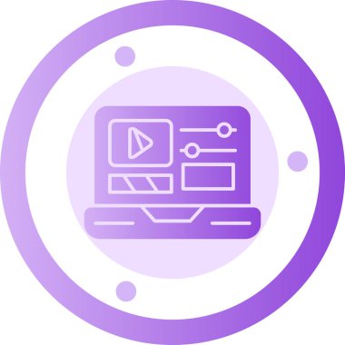 Bilgisayar. Web simgesi basit illüstrasyon