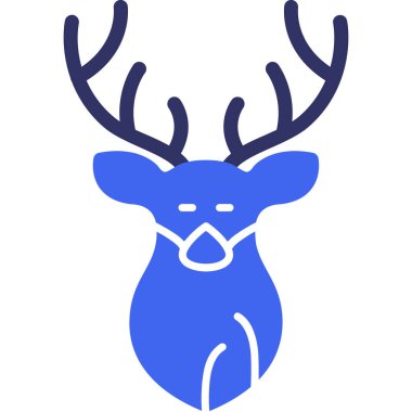 Ren geyiği. Web simgesi basit illüstrasyon