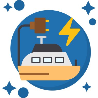 elektrik kablo simgesi, vektör illüstrasyonu