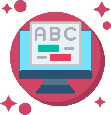 Bilgisayar ekranı. Basit simge