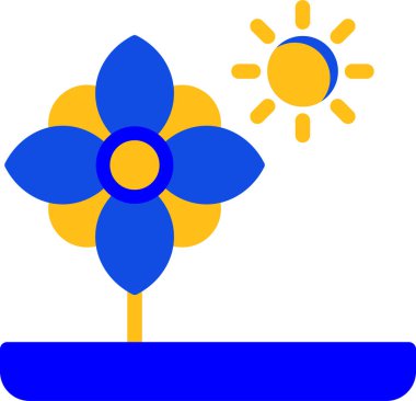 çiçek simgesi vektör illüstrasyonu