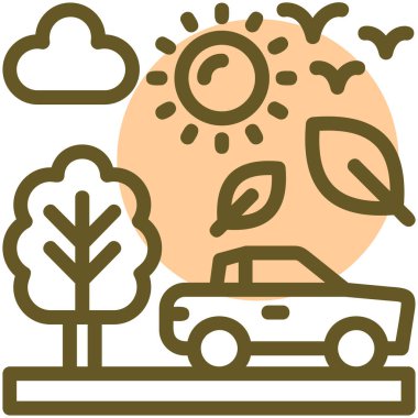 araba simgesi vektör illüstrasyonu