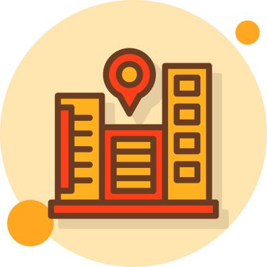 iş yönetimi düz simgesi, vektör, illüstrasyon