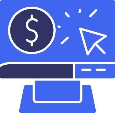 Dolar. Web simgesi basit illüstrasyon