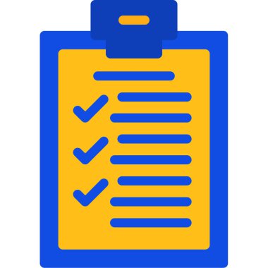 Kontrol listesi. Web simgesi basit illüstrasyon