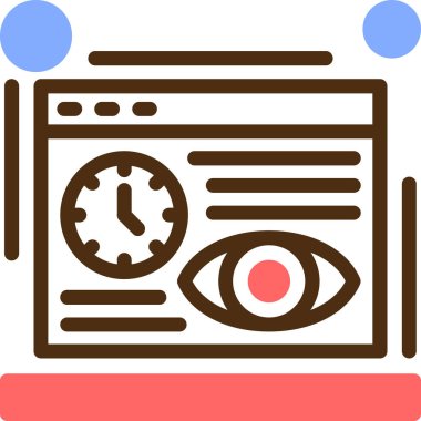 Seo ve simgenin vektör illüstrasyonu