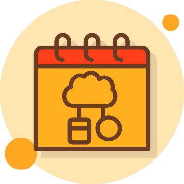 Bulut veri depolama simgesi doldurulmuş özet biçimi