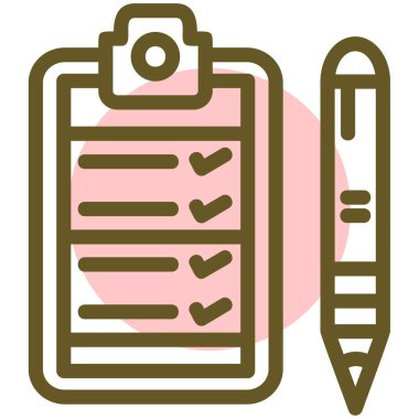 Kontrol listesi. Web simgesi basit illüstrasyon