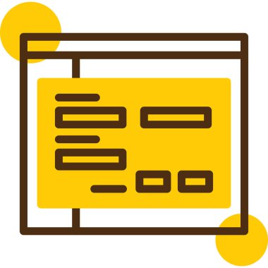 Tarayıcı. Web simgesi basit illüstrasyon