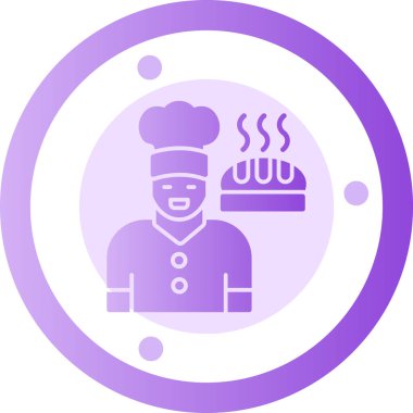 Şef simgesi, vektör illüstrasyonu