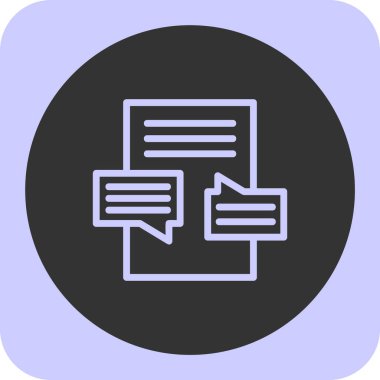 Sohbet simgesinin vektör illüstrasyonu