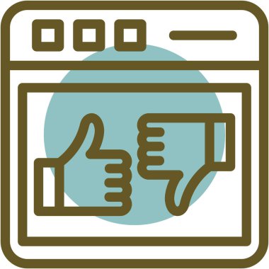 başparmak yukarı simgesi, vektör illüstrasyonu