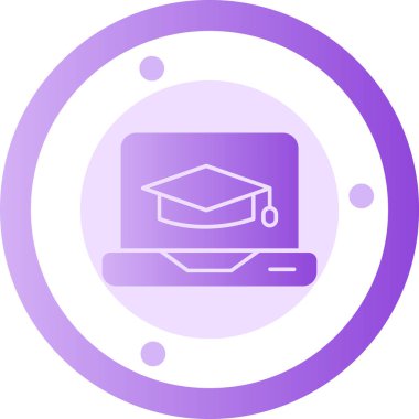 Modern bir eğitim ikonunun vektör illüstrasyonu