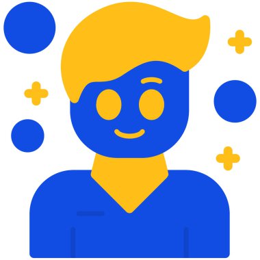 Adamım. Web simgesi basit illüstrasyon