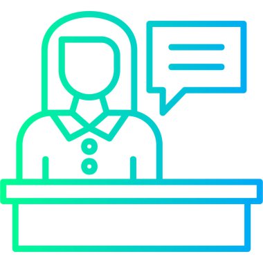 Konferans. Web simgesi basit illüstrasyon