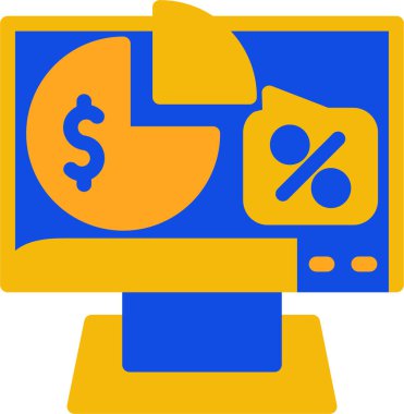 Bilgisayar. Web simgesi basit illüstrasyon