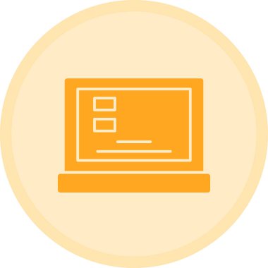 dizüstü bilgisayar web simgesi, basit vektör illüstrasyonu