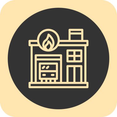 ateş oluşturma simgesi vektör illüstrasyonu