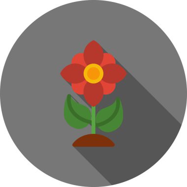 çiçek simgesi, basit vektör illüstrasyonu