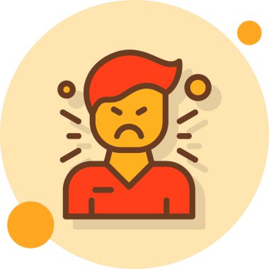 Kızgın biri. Basit tasarım