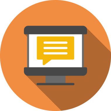 çevrimiçi sohbet simgesi, vektör illüstrasyonu