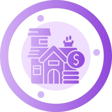 gerçek ev simgesi vektör illüstrasyonu