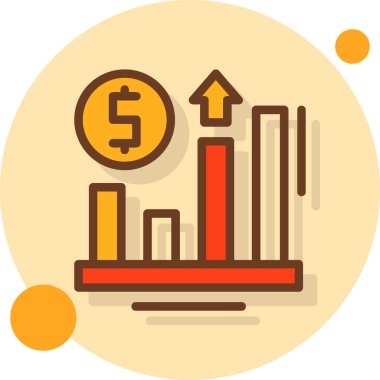 işletme büyüme grafiği simgesi düz stil