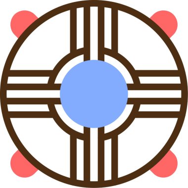 Çin geleneksel Çin hayran ikonu - ana hatlarıyla