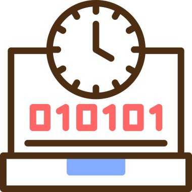 Alarm saat simgesi vektör illüstrasyonu