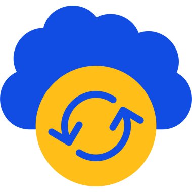 Bulut tazeleme simgesi düz stil