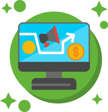 İnternetten alışveriş. Basit resimleme