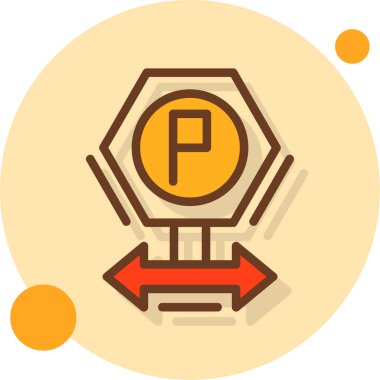 Araba parkı. Web illüstrasyonu