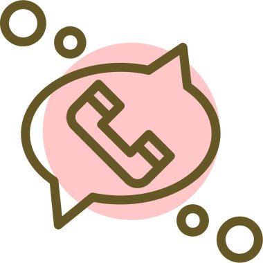 Telefon simgesinin vektör illüstrasyonu