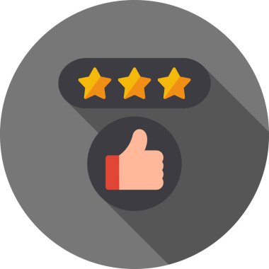 derecelendirme vektörü düz renk simgesi