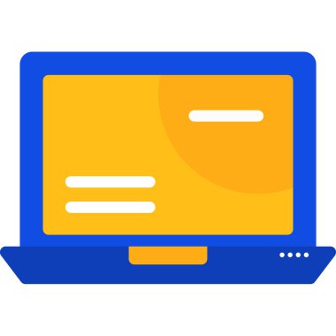 ekran simgesi, vektör illüstrasyonlu dizüstü bilgisayar