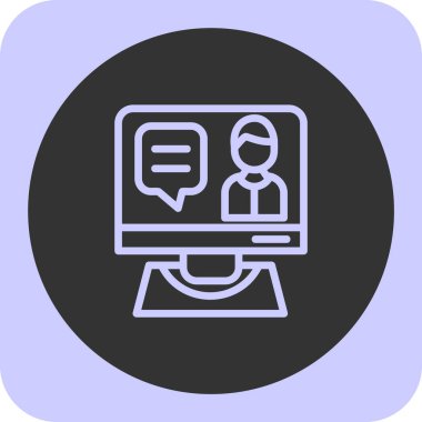 Sohbet simgesinin vektör illüstrasyonu