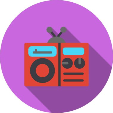 Radyo. Web simgesi basit illüstrasyon