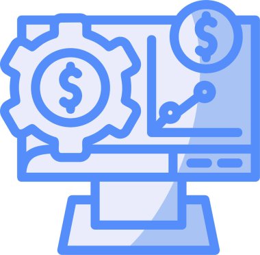 Bilgisayar işi dizüstü bilgisayarı simgesi - taslak biçimi