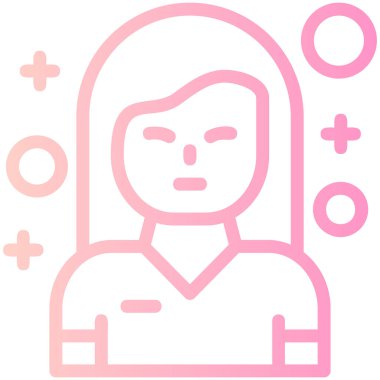 avatar yüz simgesi, vektör illüstrasyonu