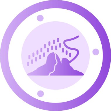 Güzel bir manzaranın vektör çizimi