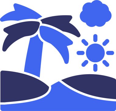 Palmiye ağacı web simgesi basit tasarım