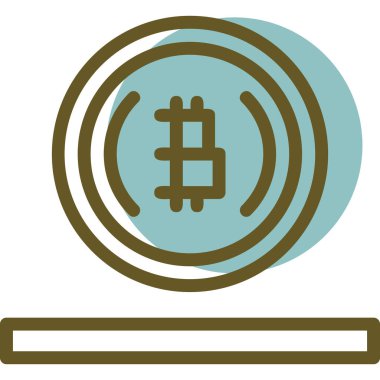 Bitcoin 'in vektör illüstrasyonu