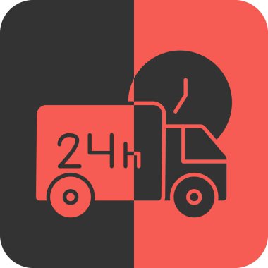 dağıtım kamyonu, web ve mobil tasarım için vektör simgesi