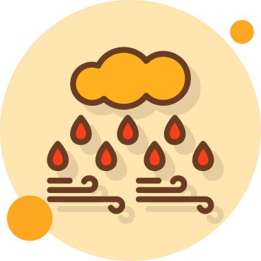 Yağmurlu hava modern simgesi, vektör illüstrasyonu